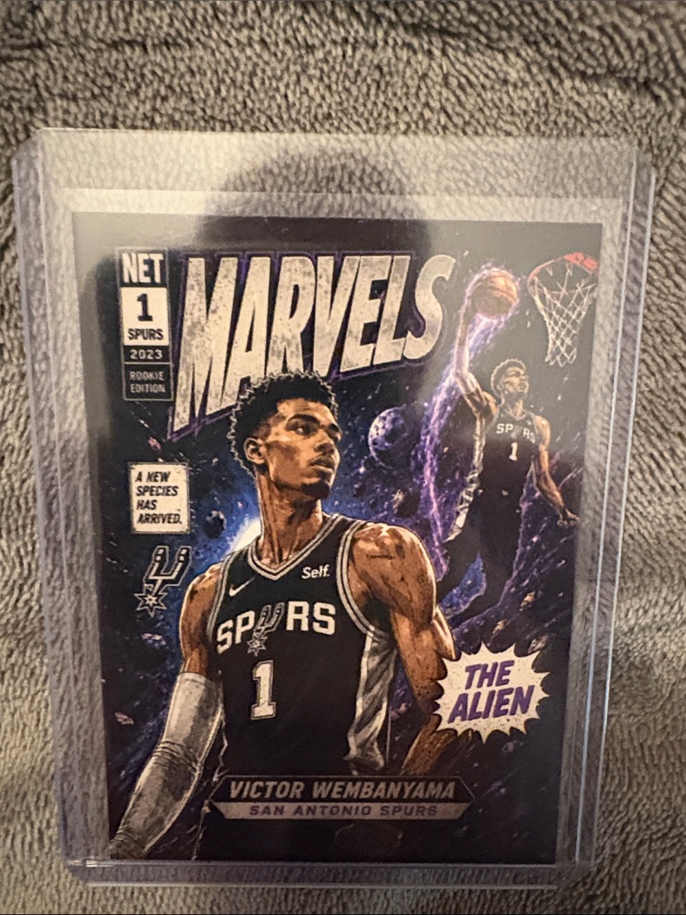 Victorious Marvels Victor Wembanyama Rookie Card - Spurs